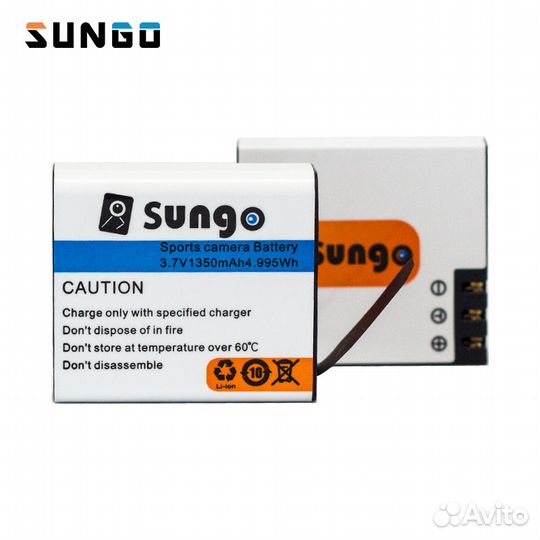 Аккум. батарея 1350 мАч для GoPro,Eken h9r