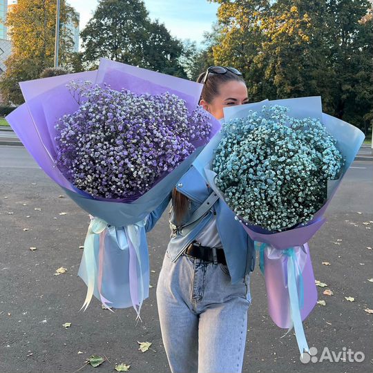 Радужная Гипсофила. Красивые Букеты из Гипсофилы