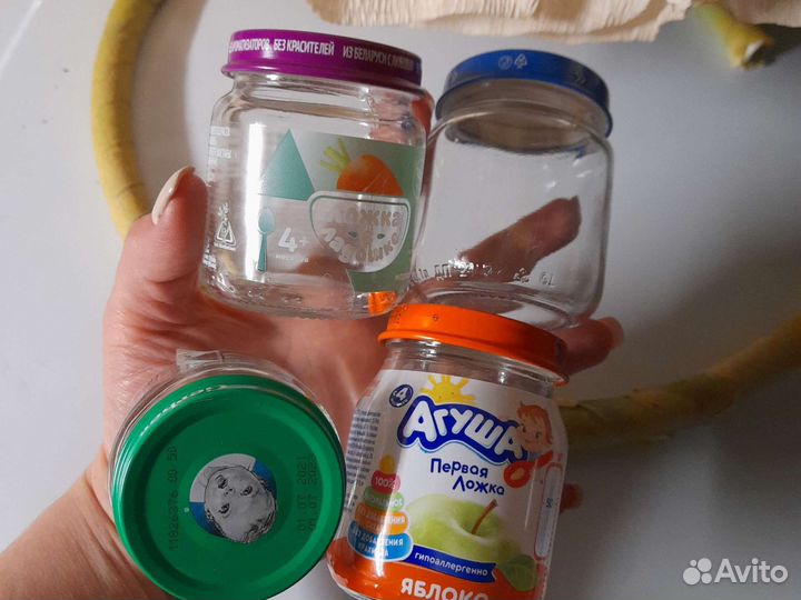 Баночки из-под детского питания(смотрите фото)