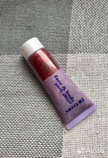 Глитер для волос красный