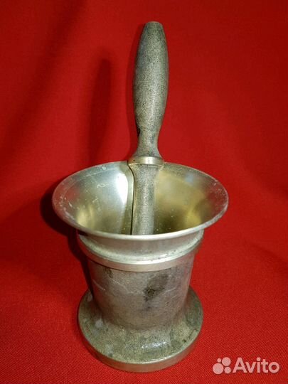 Ступка с пестиком бронза. года ссср. Высота 80 мм