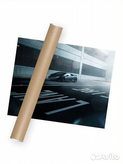 Постер lamborghini huracan supercar vehicle