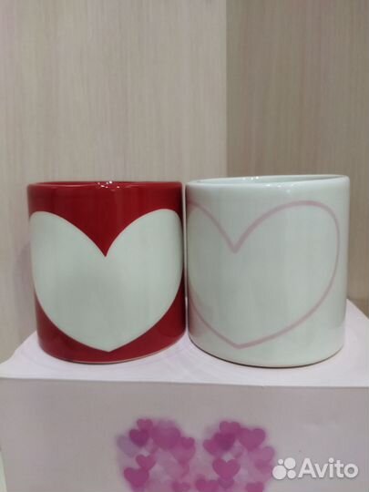 Набор кружек-сердечки avon