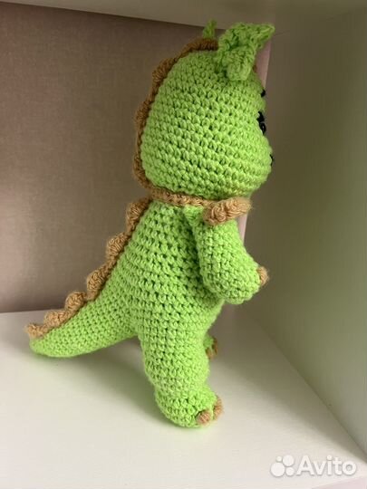 Игрушка динозавр вязаный ручная работа