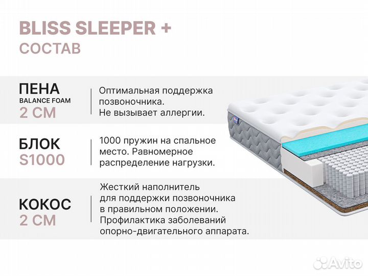 Матрас Bliss Sleeper + - 160х200