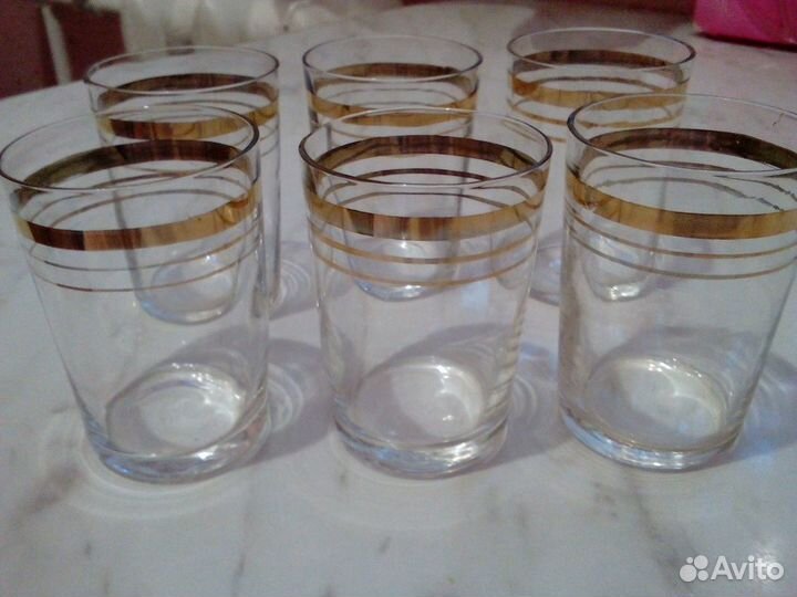 Хрустальные рюмки и стекло. СССР