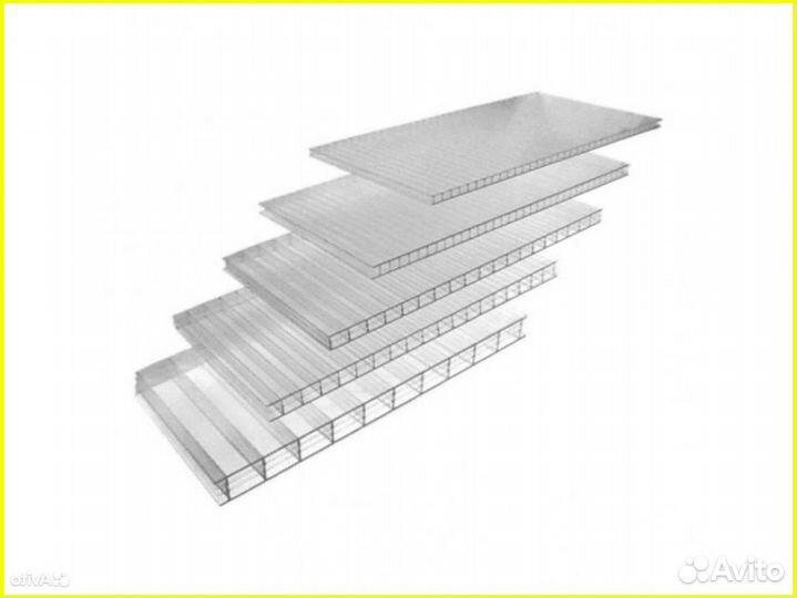 Сотовый поликарбонат 4мм 6 мм 8мм 10 мм Р