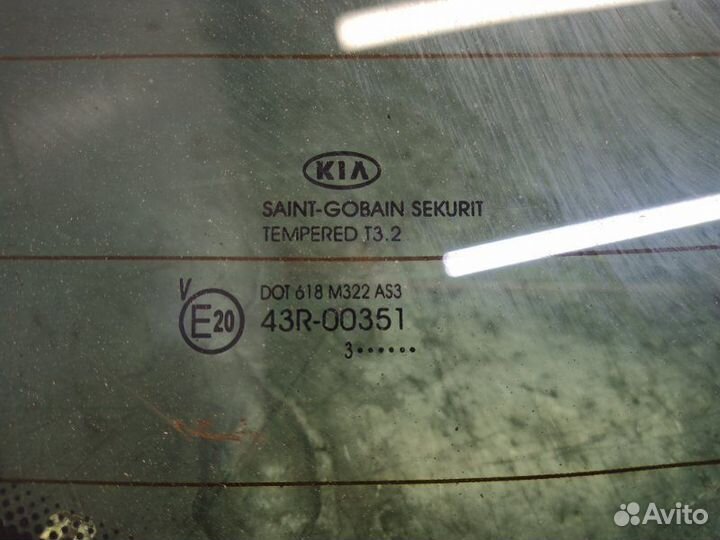 Стекло заднее Kia Ceed JD хетчбэк 1.6 GDI G4FD
