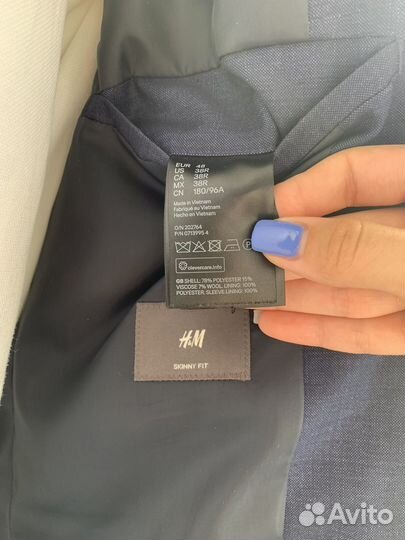 Пиджак школьный H&M 48 размера и белая рубашка