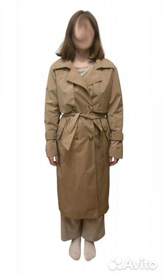 Stylish бежевый женский тренч на осень s-m