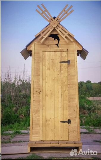 Дачный туалет деревянный Ч434