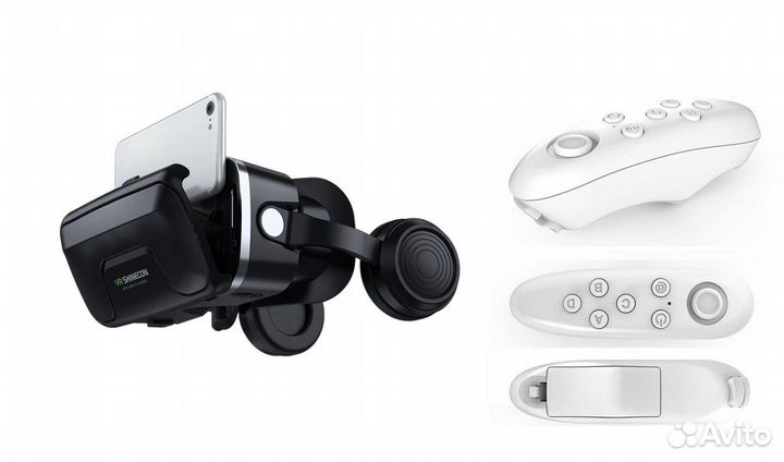 Очки виртуальной реальности с джойстиком