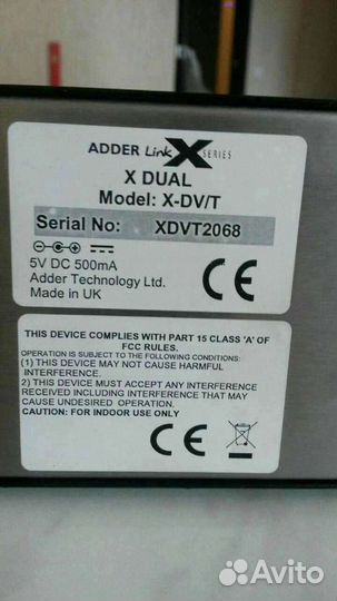 Adder AdderLink X Dual X-DV/T KVM удлинитель