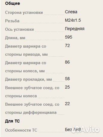 Привод в сборе левый Peugeot Partner 1996 - 2012