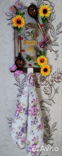 Панно кухонное вешалка ручной работы