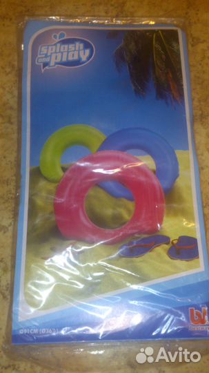 Круг надувной детский для купания 91 см диаметр