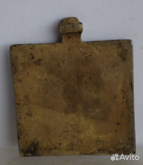 Меднолитая икона Спас на троне