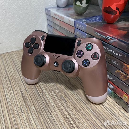 Оригинальный Геймпад/Джостик PS4 Розовое Золото