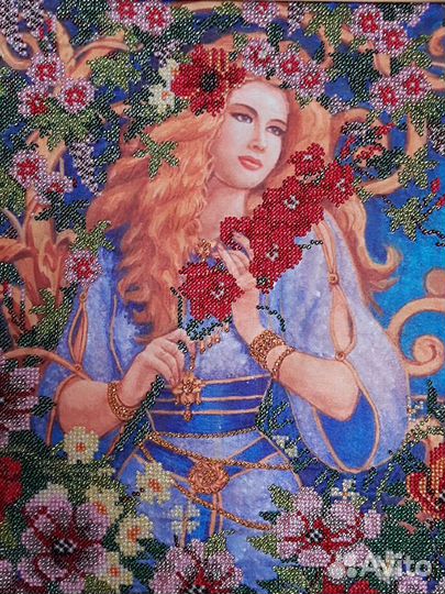 Картина вышитая бисером Лето из серии времена года