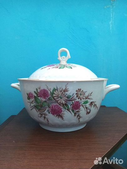 Большой керам. набор СССР, супница, кон-ца, сах-ца