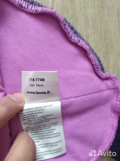 Шапка шлем lassie 50 52 и с помпоном теплая