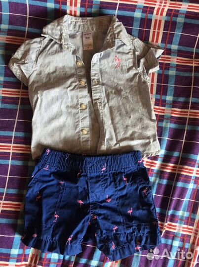 Рубашка и шорты брюки Carters комплект