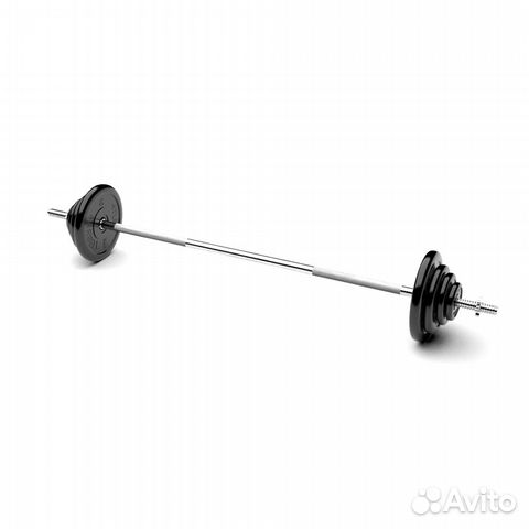 Штанга обрезиненная MB Barbell Atlet 45кг