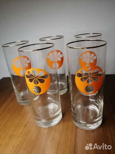 Стаканы высокие. Винтаж. тонкое стекло СССР