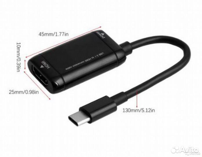 USB-C разветвитель типа C-hdmi (новый)