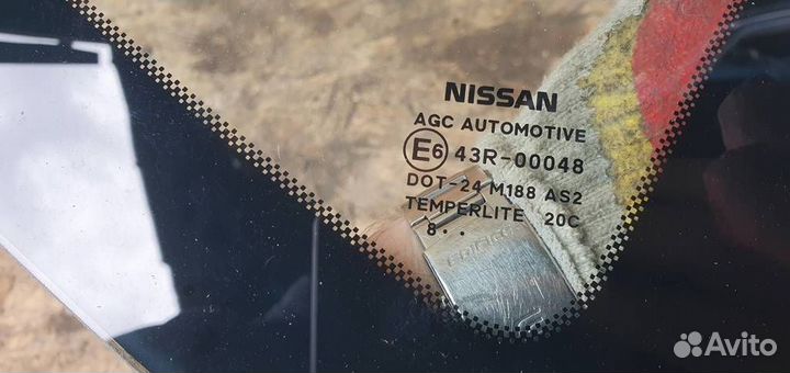 Стекло кузовное правое Nissan Qashqai (J10) 2006