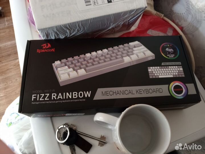 Клавиатура механика 60% redragon fizz rainbow