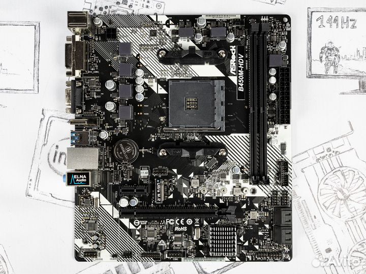 Материнская плата Asrock B450M-HDV R4.0