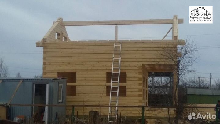 Дома срубы 6х6 из бруса с выносом отделка