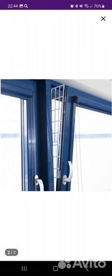 Боковая защитная сетка от падения кошек