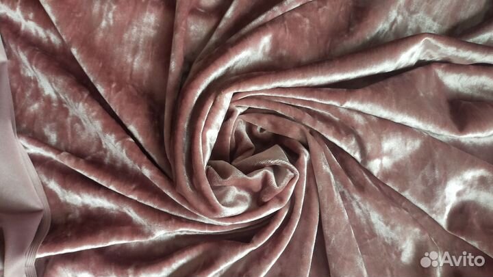 Ткань бархат пудровый