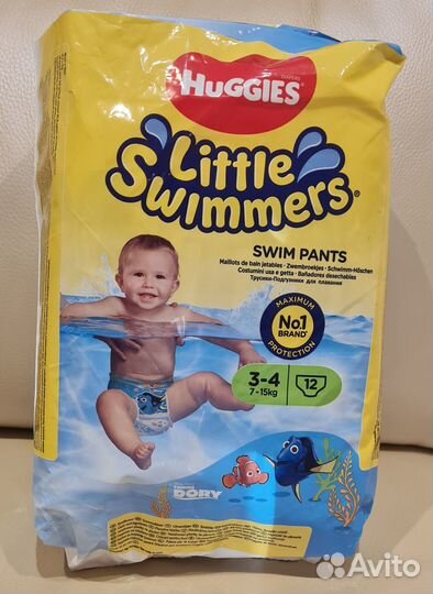 Подгузники для плавания huggies little swimmers