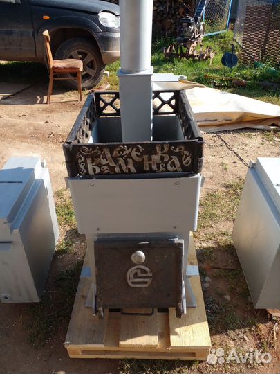 Печь банная с баком