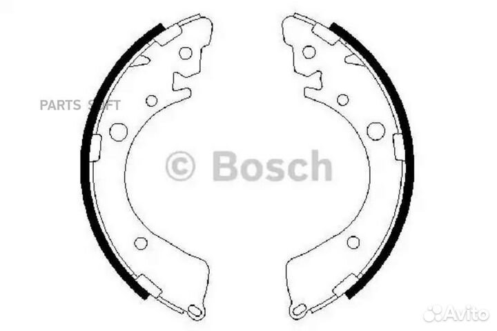 Bosch 0986487323 Колодки тормозные барабанные Prem
