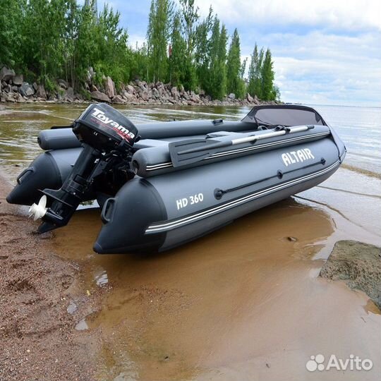 Лодка пвх altair HD-360 фб нднд серая