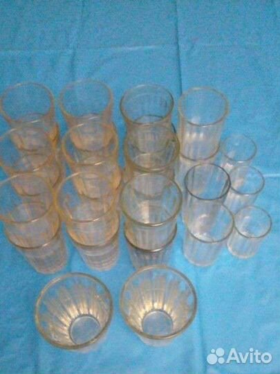 Стаканы граненые СССР 250г. и меньше