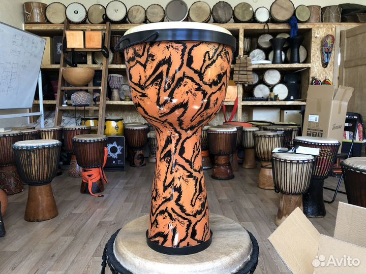 Отобранные по звуку джембе 10’ Африканский барабан