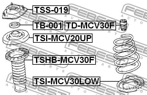 Отбойник амортизатора перед прав/лев