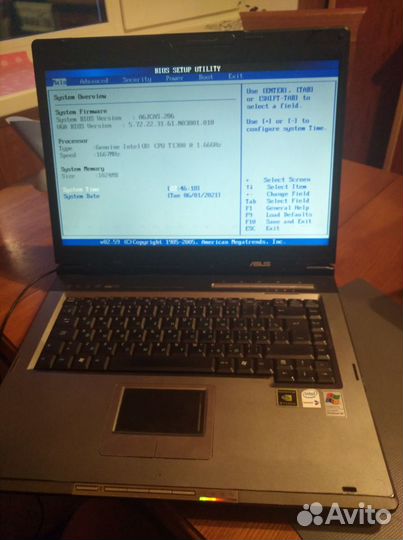 Ноутбук asus A6J на запчасти