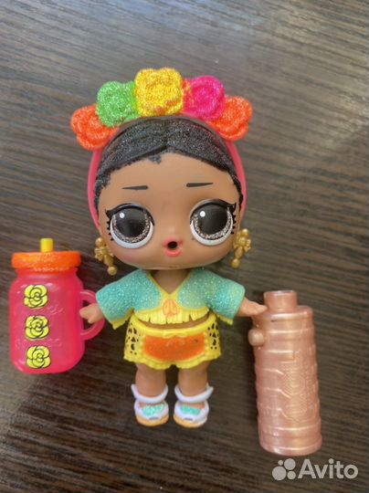 Кукла lol в капсуле, neon