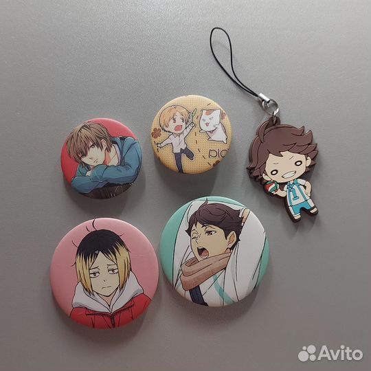 Аниме брелок, значки, haikyuu, ойкава, кенма