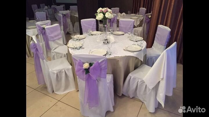 Банты на стулья свадебные