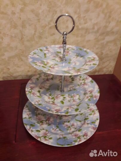 Этажерка для фруктов из 3-х тарелок фарфор СССР