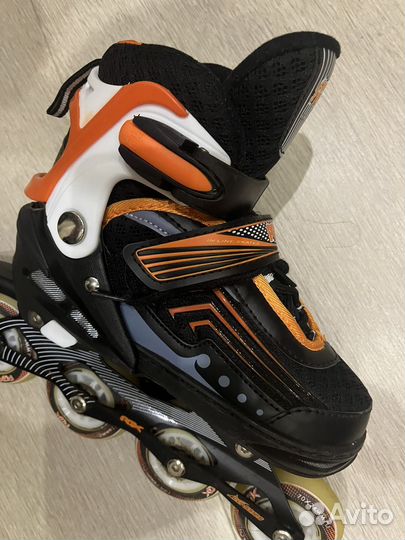 Ролики детские раздвижные светятся