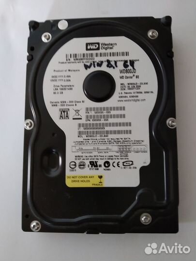 Ж диск Western WD 800JD;Seagate160G; ToshibaGB-500