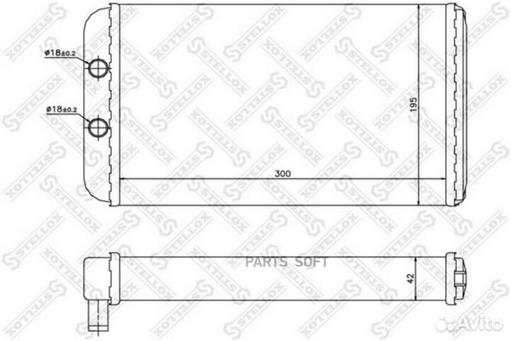 Stellox 1035098SX радиатор печки\ Citroen Jumper 1.9-2.5TD/Tdi/2.8HDi 94-02